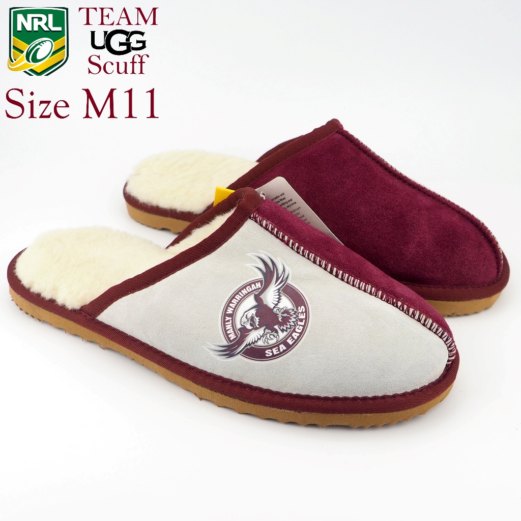 รองเท้าหนังกลับ บุขนแกะเมอริโน่ TEAM UGGS Scuff Slippers, Manly Warringah Sea Eagles เบอร์ M11