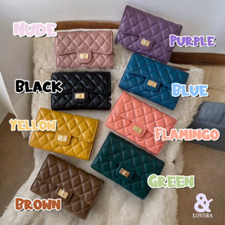 กระเป๋าสตางค์ หนังแกะใบกลาง  แบรด์Lovera