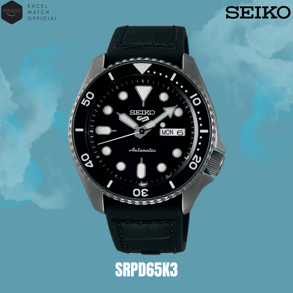 [ Excel Watch ] SEIKO 5 Sports All Black รุ่น SRPD65K3 SRPD65K SRPD65 Automatic Men's Watch