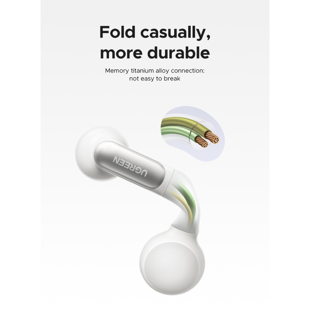 Ugreen HiTune S5 หูฟังไร้สายบลูทูธ 5.4 หูฟังเกี่ยวหูไร้สาย ใช้งานง่าย เสียงชัด พร้อมไมค์ในตัว รุ่น WS210