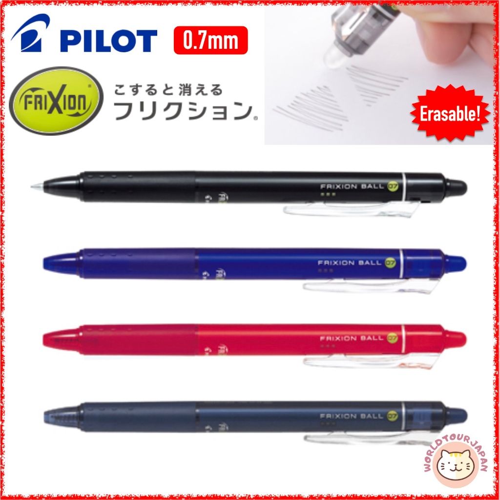 PILOT / FRIXION Ball Clicker / Line Weight 0.7mm Extra-Fine / Erasable Gel Ink Pen [ DIRECT FROM JAPAN ]