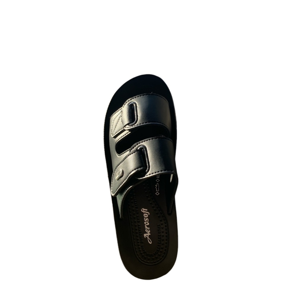 aerosoftนุม...สบาย*รองเท้าแตะสวมPU*แอโรซอลรุ่นMA4142สีดำSIZE39-43