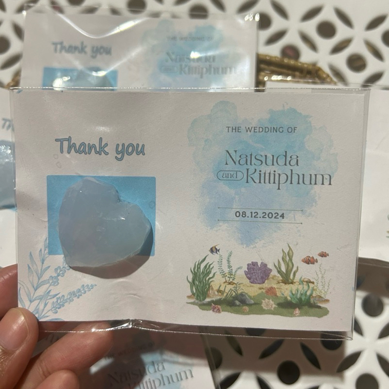 ของชำร่วยสบู่จิ๋ว ลายหัวใจ
