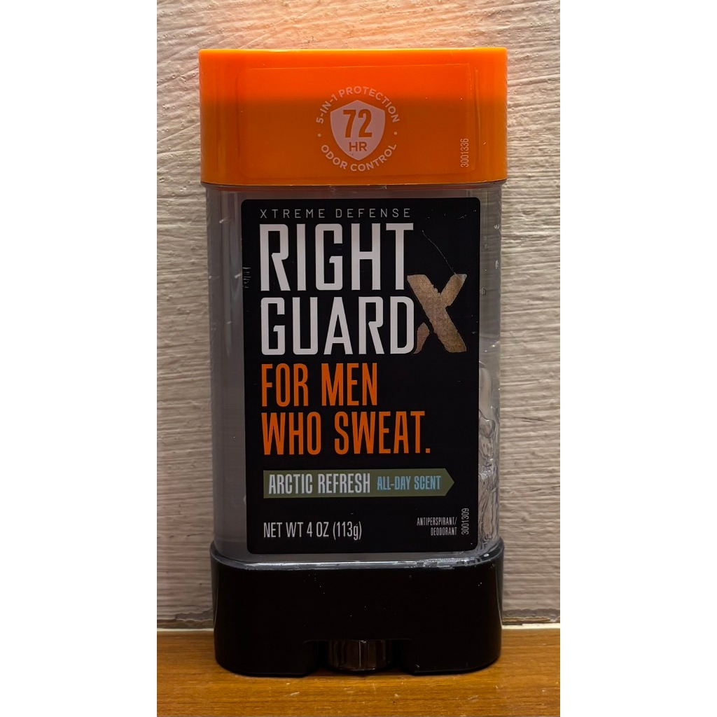 Right guard clear gel XTREME DEFENSE deodorant 4 OZ (113 g) ระงับกลิ่นกาย 72 ช.ม แบบเจล
