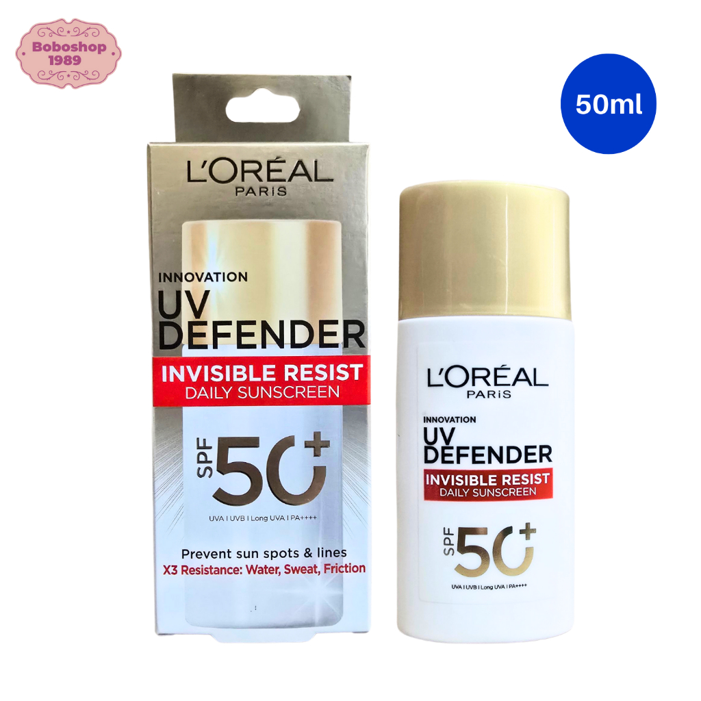 ลอรีอัล LorealParis UV Defender Invisible Resist SPF50+ PA++++ Long UVA 50ml. ของแท้ ฉลากไทย