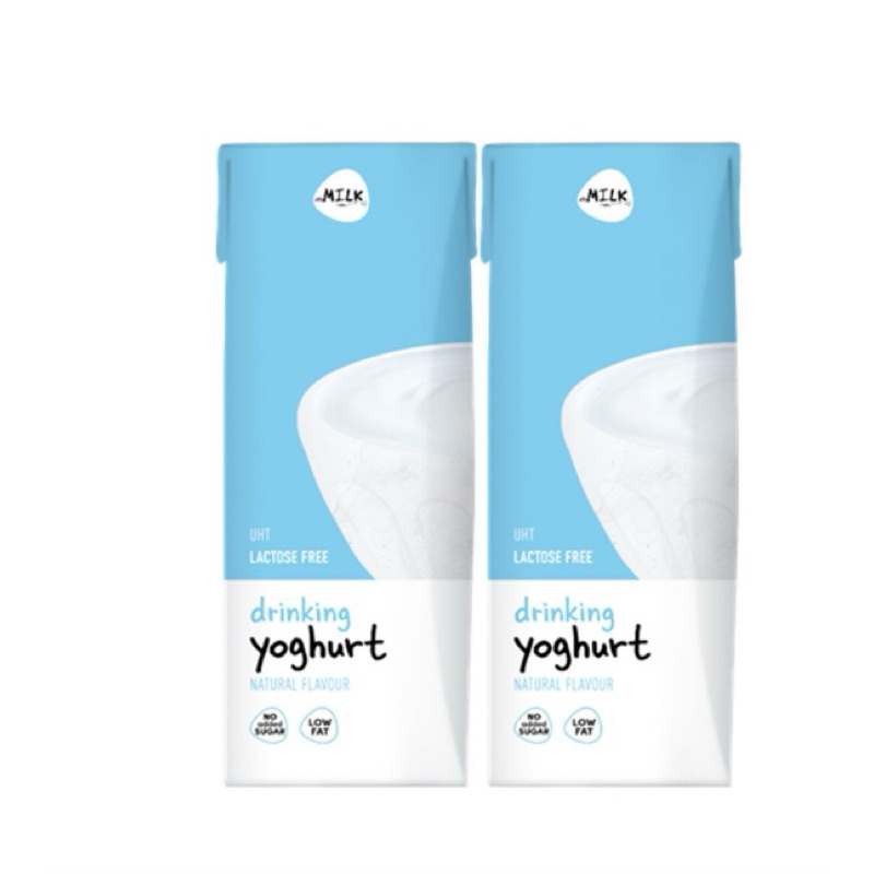 (แพ็ค 2 กล่อง) mMilk UHT Drinking Yogurt Natural Flavor 180 ml.