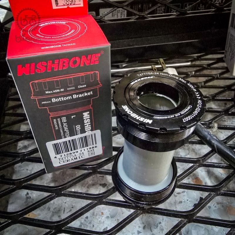 กะโหลกเซรามิค WISHBONE CERAMIC T47 BBRight Bottom bracket T47775A-24 (สำหรับเฟรม Cervelo, Factor ปีใหม่)