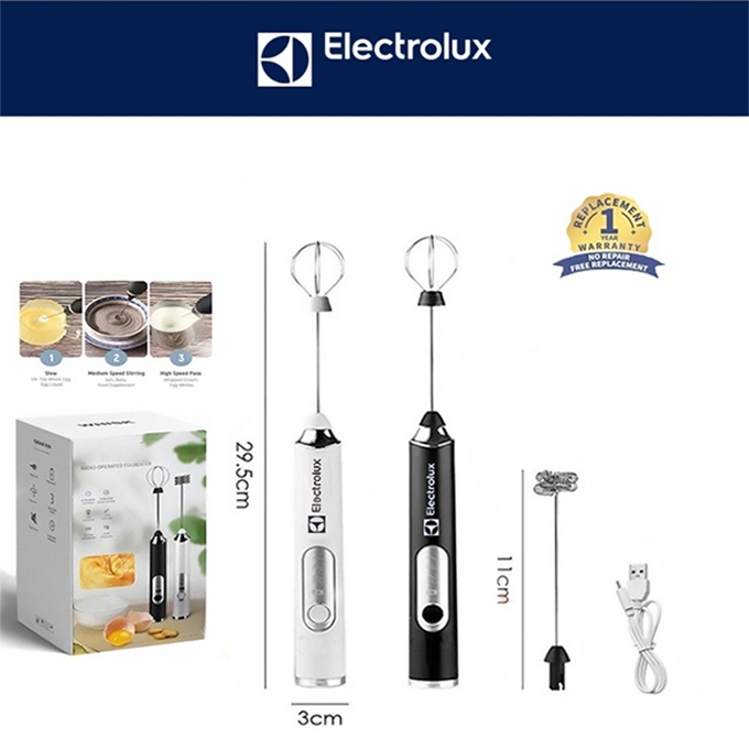 electrolux เครื่องตีฟองนม ที่ชาร์จ USB,เกียร์ปรับได้ 3 ระดับ, อุปกรณ์ทำขนม, ของใช้ในครัวที่บ้าน, electroluxที่ตีไข่