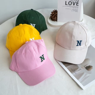 [W0261] หมวกแก๊ป หมวกเบสบอส ปักอักษรตัว N มี 8 สี ปรับขนาดได้ ใส่ได้ทุกโอกาส ได้ลุคเท่ห์ๆ ใส่กันแดด ทรงสวย สไตล์วินเทจ
