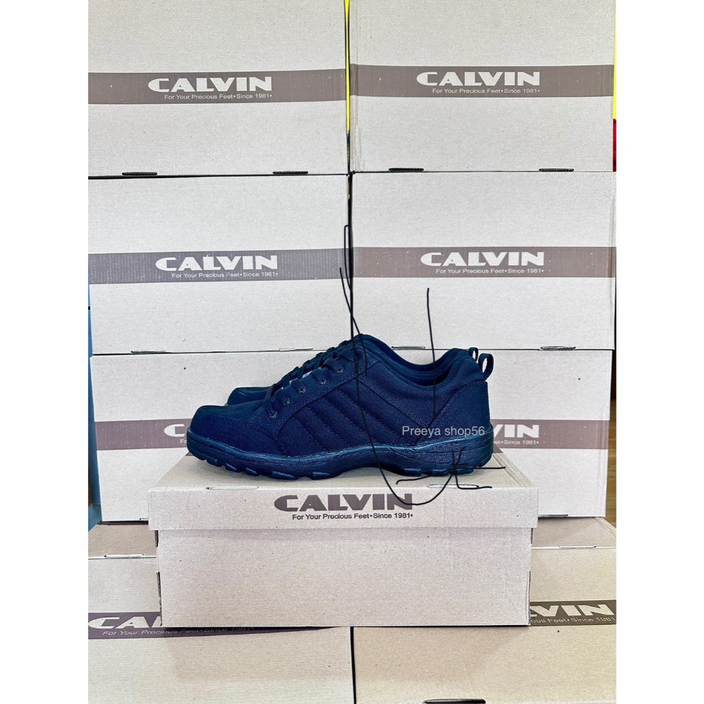 รองเท้าผ้าใบสีดำ Cavin ทบ.แท้100%