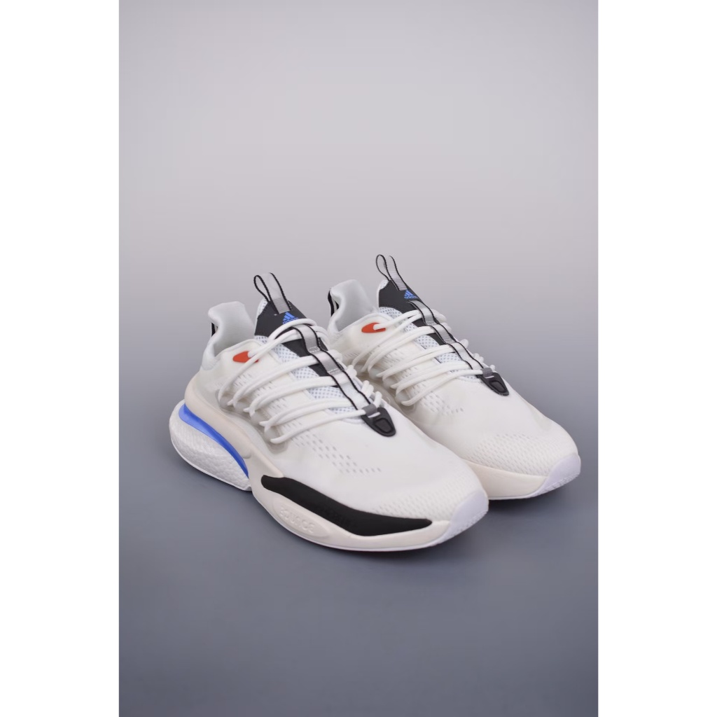 ผลิตภัณฑ์ถ่ายจริง adidas ALPHABOOST V1 Sustainable รองเท้าวิ่งสบาย ๆ เทรนด์ต่ำ HP2757