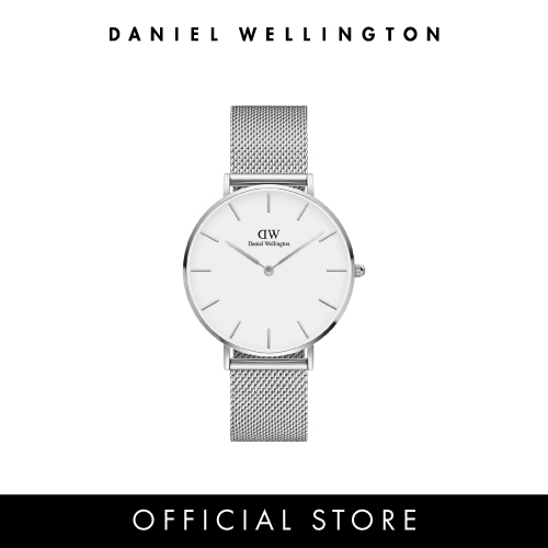 (ทักแชทรับโค้ด) Daniel Wellington นาฬิกาข้อมือ Petite Sterling S White 36มม สีเงิน