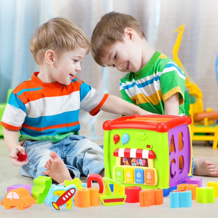 Thaitrendy ของเล่นเด็ก กล่องกิจกรรมเด็ก 5 ด้าน กล่องดนตรี (Fancy cube toy) กล่องกิจกรรมเสริมพัฒนาการ