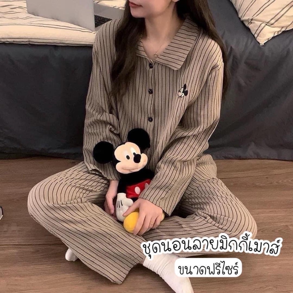 ชุดนอน ชุดนอนผู้หญิง ลายmickey mouse (คอลเลคชั่นใหม่) #พร้อมส่งจากไทย