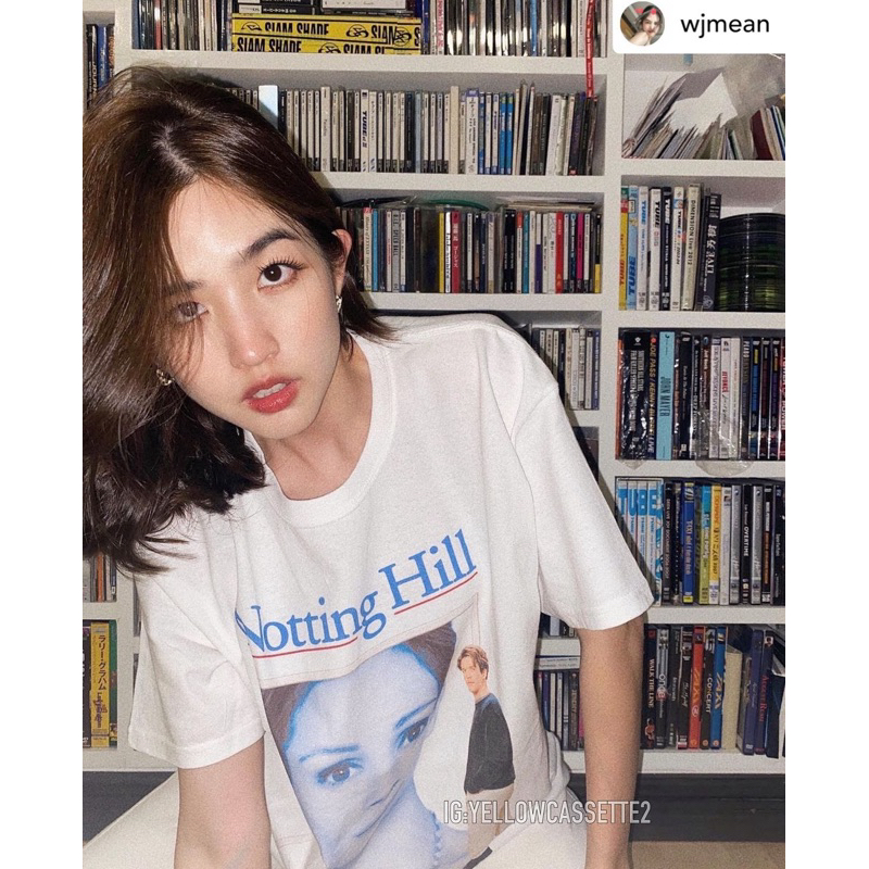 [Yellow.Cassette] Notting Hill 💙 ปรินท์ DTG จมลงเนื้อผ้าใช้ผ้า Gildan จาก USA