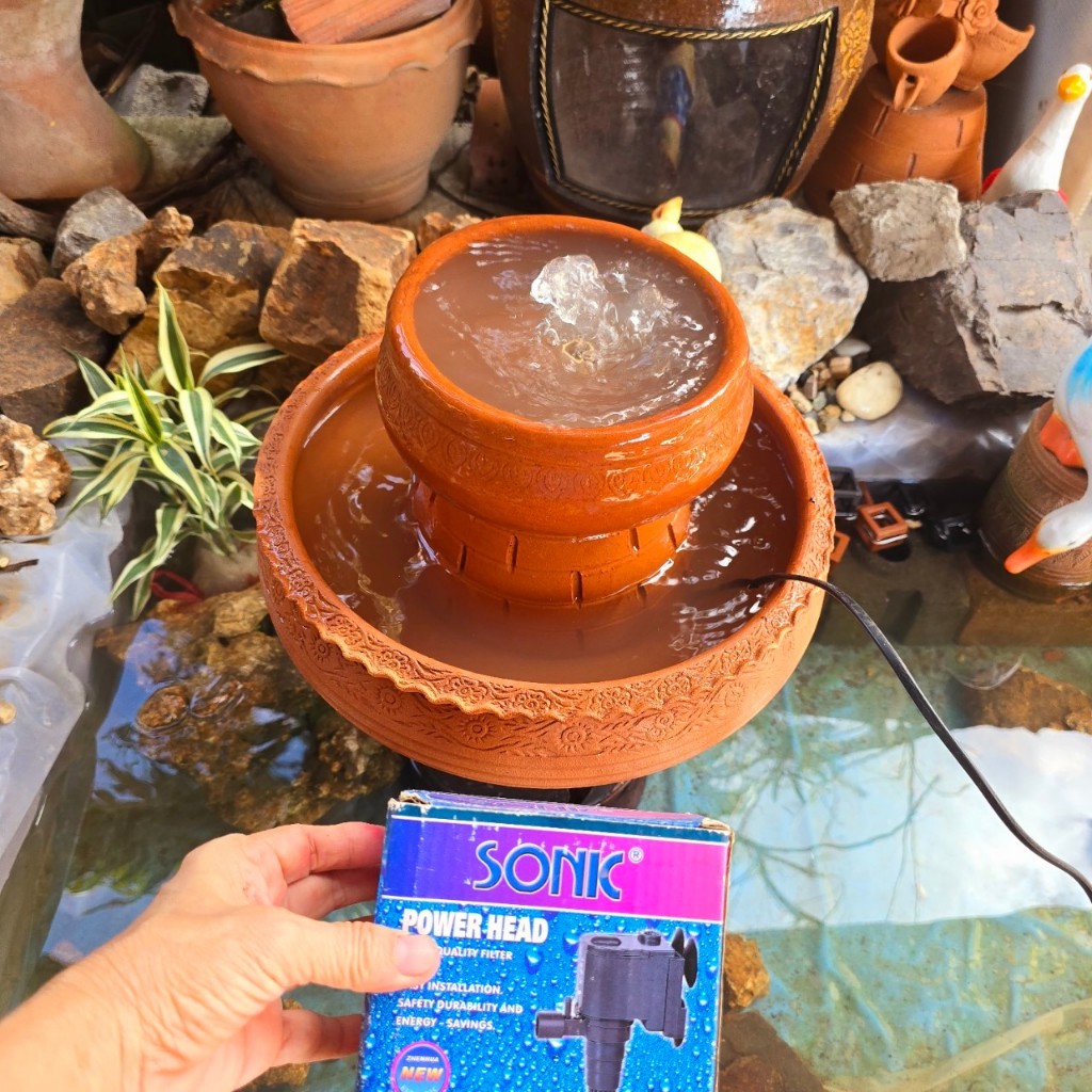 (ได้4ชิ้น) อ่าง12นิ้ว+อ่าง7นิ้ว มีรู+ฐาน12cm+ปั้มAP1200(ไม่รวมนก) ตกแต่งสวน อ่างปลา พร้อมส่ง