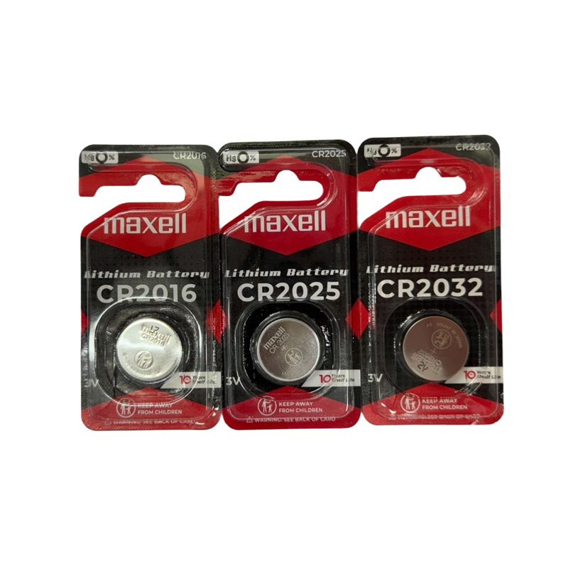 ถ่านMaxell CR2016/CR2025/CR2032 1ก้อน(แพคเดี่ยว)ของแท้