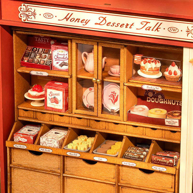 พร้อมส่ง EN.ver 🍰 Funtory บ้านตุ๊กตา DIY ร้านเค้ก Honey Dessert Talk ของเล่น ของขวัญ Rolife DG168 - รูปที่ 5