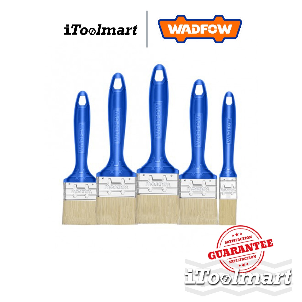 WADFOW แปรงทาสี ด้ามไม้ ด้ามพลาสติก สำหรับสีน้ำมัน/ด้ามพลาสติก สำหรับสีน้ำ มีขนาดให้เลือก 25-100 มม.