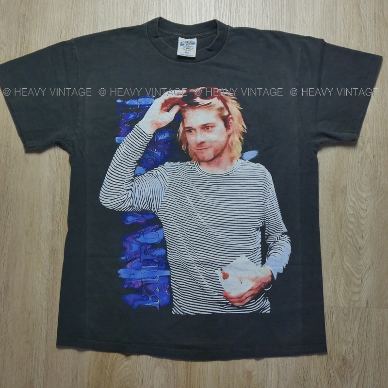 NIRVANA KURT COBAIN Bio WAshed tag BOOTLEG แท้ เสื้อวินเทจ เสื้อการ์ตูน เบตตี้บูป heavy vintage shirt
