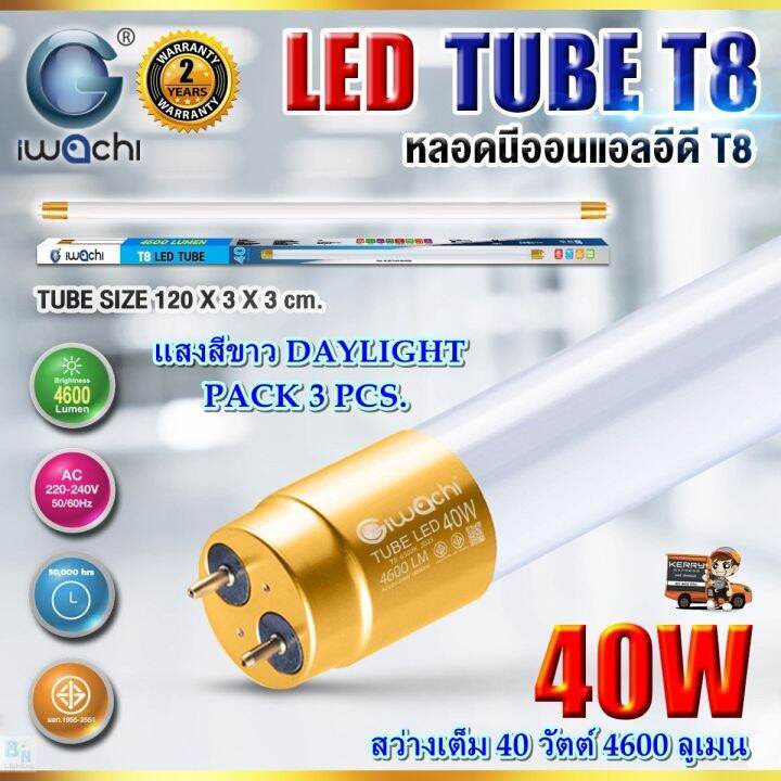 ซื้อ10แถม2,5แถม1 หลอดไฟLEDT840Wแสงขาว (ชุด/หลอด)