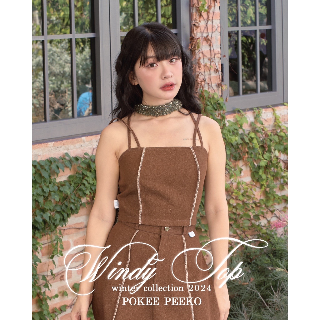 POKEE WINDY TOP เสื้อยีนส์ ดีเทลโชว์ตะเข็บ มีซิปด้านข้าง