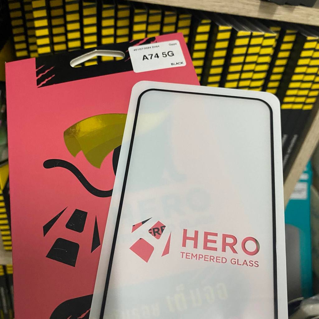 HeroCat ฟิล์มกระจกใส Oppo A74 4G/A74 5G/A93/Reno 6Z 5GH เต็มจอ ขอบดำ - รูปที่ 2