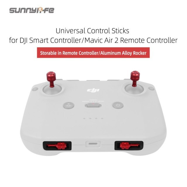 Sunnylife Aluminum Alloy Control Sticks Thumb Rocker Storable Joysticks for DJI RC-N1 / N2 / N3