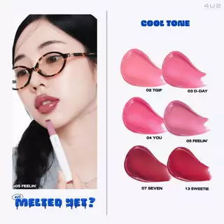 ถูก/แท้/มีไลฟ์ ลิป 4U2 Melted Yet ลิปบาล์มละลาย ลิปบาล์ม เนื้อเม้ลท์ ปากฉ่ำ ปากเงา อวบอิ่ม ฉ่ำวาว บำรุง