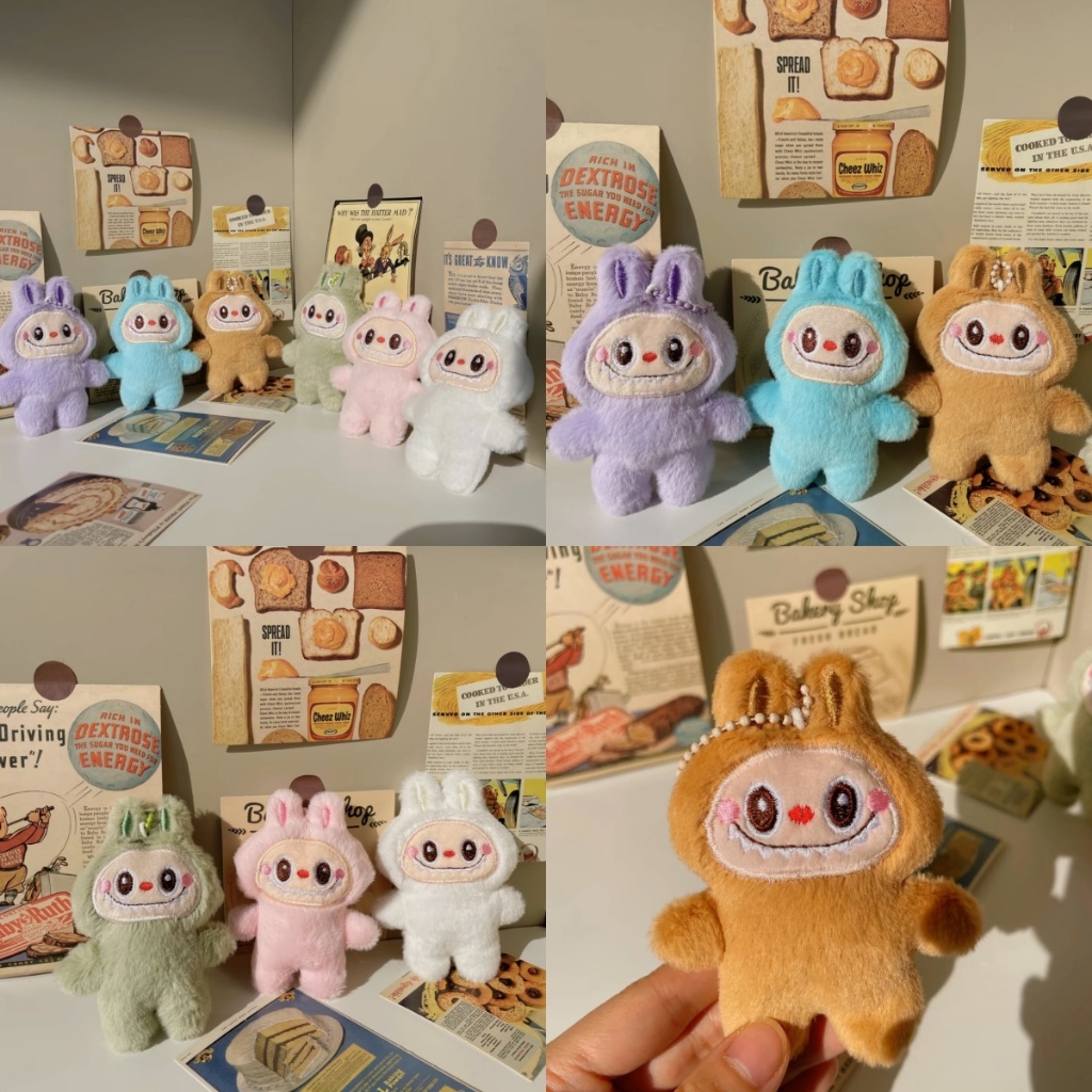 พร้อมส่ง พวงกุญแจตุ๊กตา ลาบูบู้ น่ารัก พวงกุญแจห้อยกระเป๋าตุ๊กตาญี่ปุ่น ลายการ์ตู