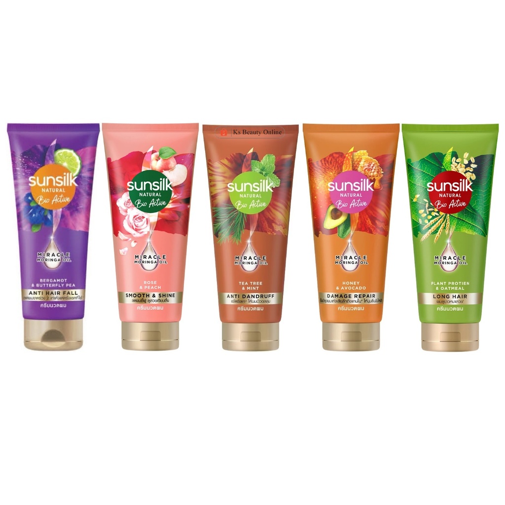 ซันซิล เนเชอรัล คอนดิชันเนอร์ ไบโอ แอคทีฟ Sunsilk Natural Bio Active Conditioner แบบหลอด 330มล.