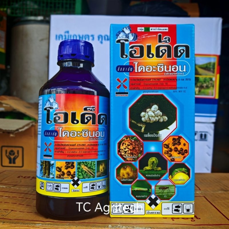 โอเด็ด 1 ลิตร ไดอะซินอน60%*สูตรเย็น*พิเศษ กำจัดแมลงวันทอง เพลี้ยหอย เพลี้ยแป้ง หนอนเจาะ