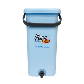 Poly-Brite โพลี-ไบรท์ ชุดถังรีดน้ำ รุ่นธันเดอร์ 4 (แถมฟรี! น้ำยาถูพื้น 1 ลิตร) ไม้ถูพื้น พร้อมถังรีดน้ำ