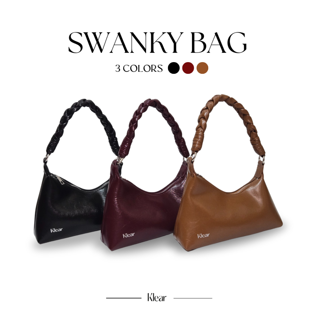 KLEAR.STUDIO - SWANKY BAG กระเป๋าสะพายไหล๋แฟชั่นสุดเก๋ หูถัก สไตล์ทันสมัย