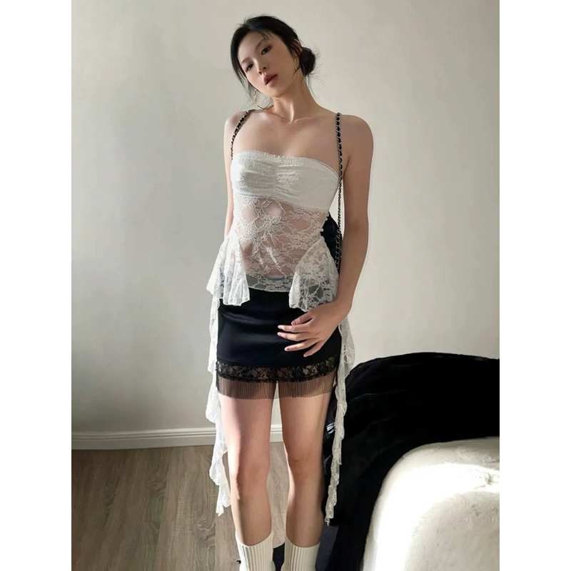 Bentoy(bratop688)เกาะอกลูกไม้ ฟองน้ำในตัว ดีเทลแต่งลูกไม้ยาวสองข้าง เซ็กซี่ รัดรูป สวยมาก - รูปที่ 7