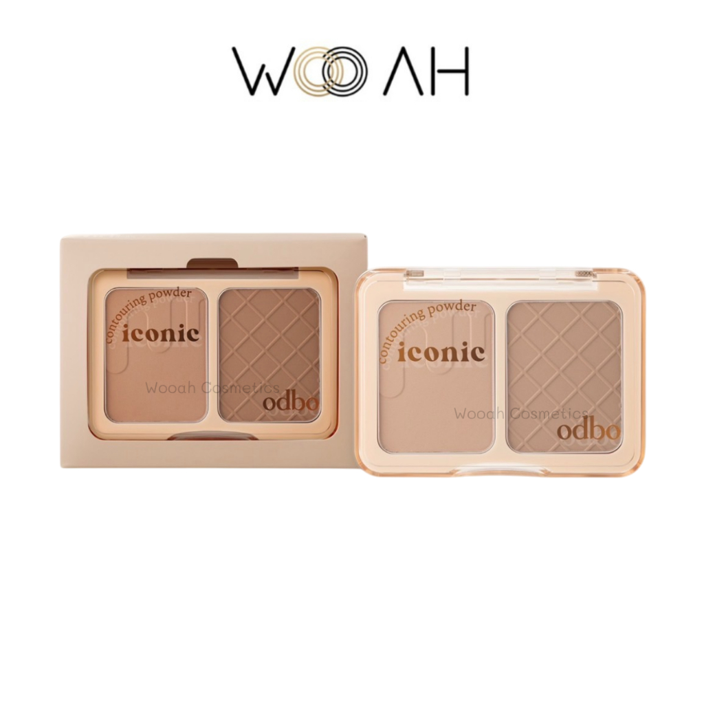odbo Iconic Contouring Powder พาเลท คอนทัวร์ 2 เฉดสี โอดีบีโอ เฉดดิ้ง OD1323