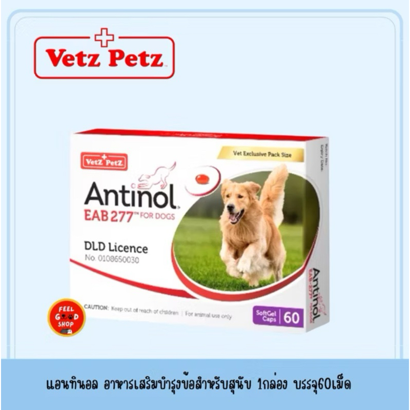 (( แบ่งขาย 30 เม็ด 1 แผง สุนัข  )) Antinol Dog  exp 11/26  บำรุงข้อสำหรับสุนัข