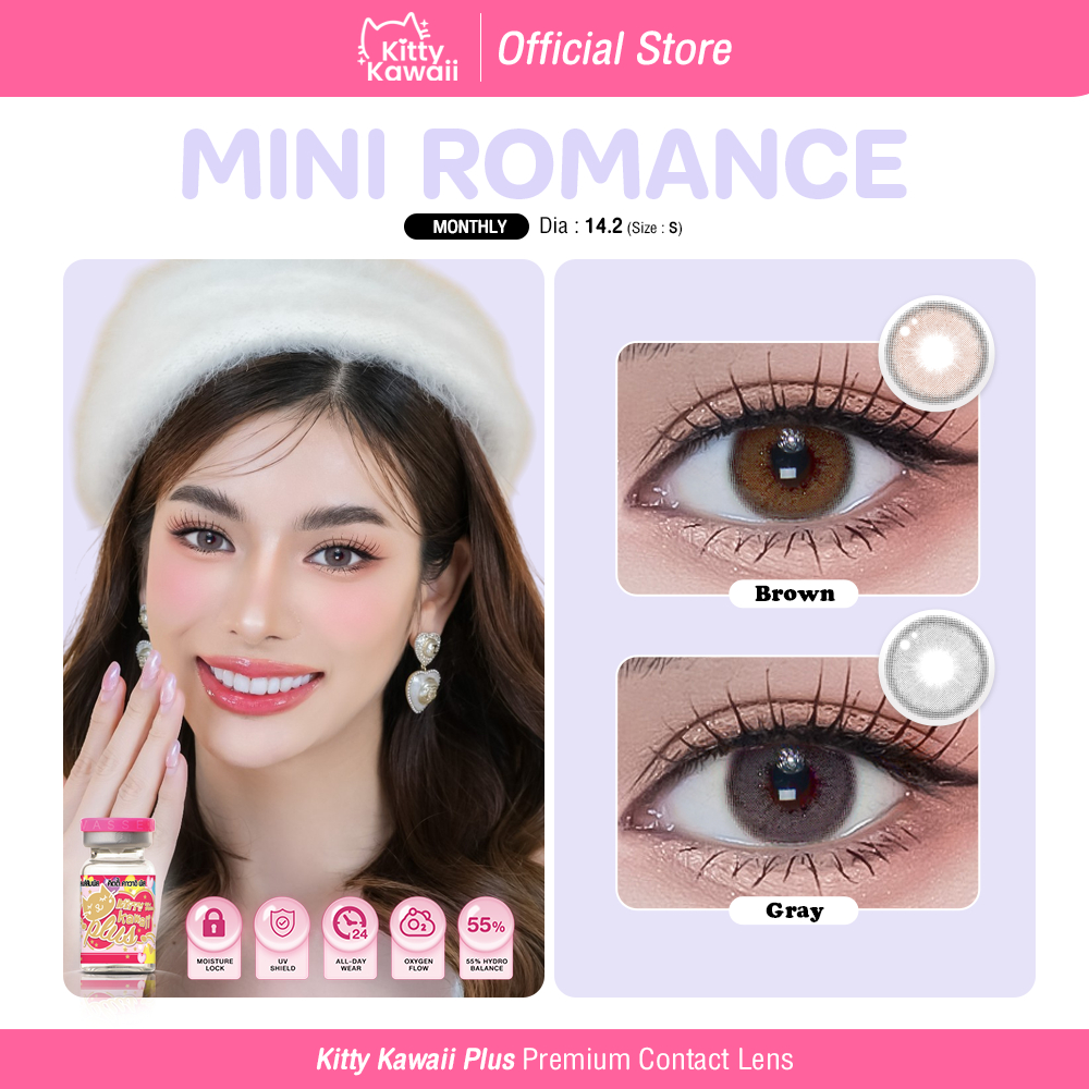 Kitty Kawaii Contact Lens : Mini Romance - คอนแทคเลนส์รายเดือนคิตตี้ คาวาอิ พัส (VIAL)