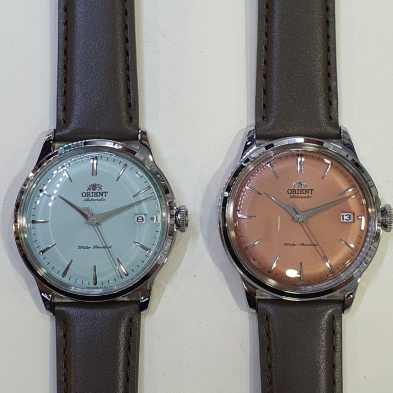 นาฬิกาข้อมือผู้ชาย รุ่นใหม่ล่าสุด มี2สี Orient Bambino 38 สายหนัง Limited Edition