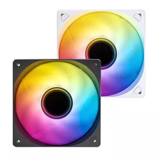 ส่งทันที พัดลม แบรนหรู 120mm 2ทิศทาง 4แบบ ARGB พร้อมแจ็คพ่วง ดำขาว Jonsbo SL-120B W PWM Fan Media Z