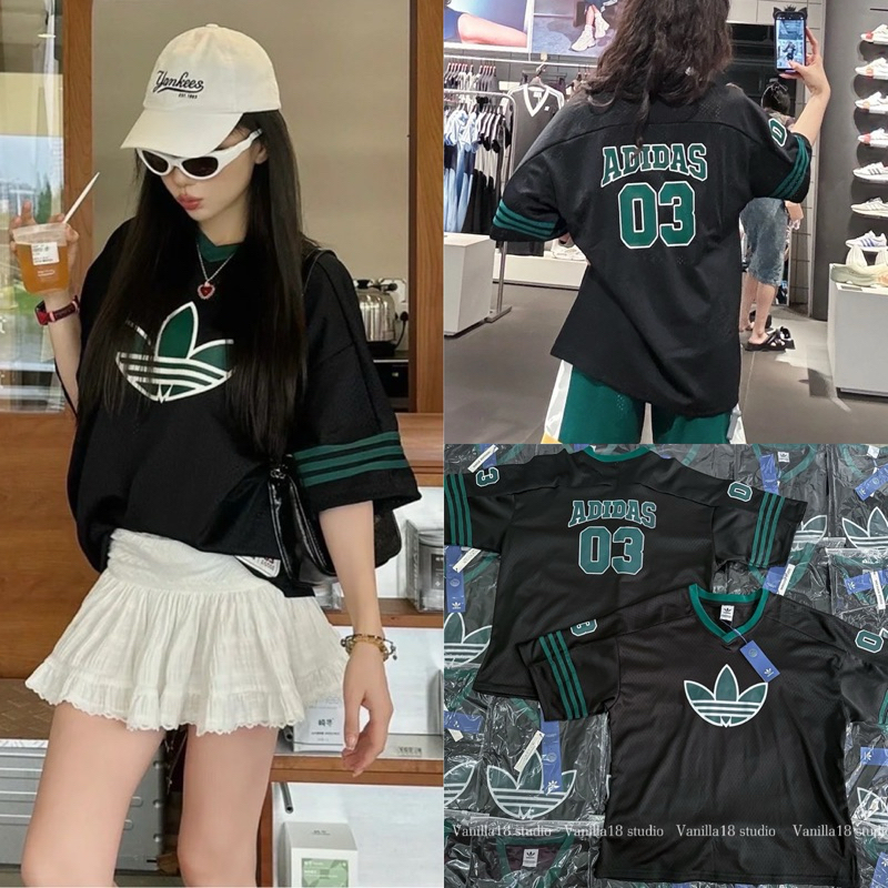 𝑵𝒆𝒘 𝒄𝒐𝒍𝒍𝒆𝒄𝒕𝒊𝒐𝒏 “ADIDAS” เสื้อบาสงานแบรนด์ เนื้อผ้า แพทเทิร์นเสื้อเป๊ะชนช็อป ดีเทลสกรีนลายหน้าหลัง vanilla