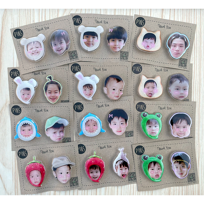 เข็มกลัดเคลือบเรซิ่นไดคัทหน้าศิลปิน Bus (บัส)