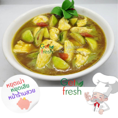 Get Fresh โมเดลอาหารปลอม,อาหารปลอม, แกงเขียวหวานปลอม ,Food Model    ขนาดเท่าของจริง เกรดสวยสมจริงน่าทาน