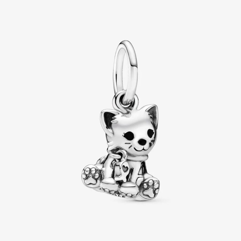(ของแท้ พร้อมส่ง) Pandora Cat Silver Dangle แพนโดร่าติ้งแมว ของแท้ มือหนึ่งทุกชิ้น