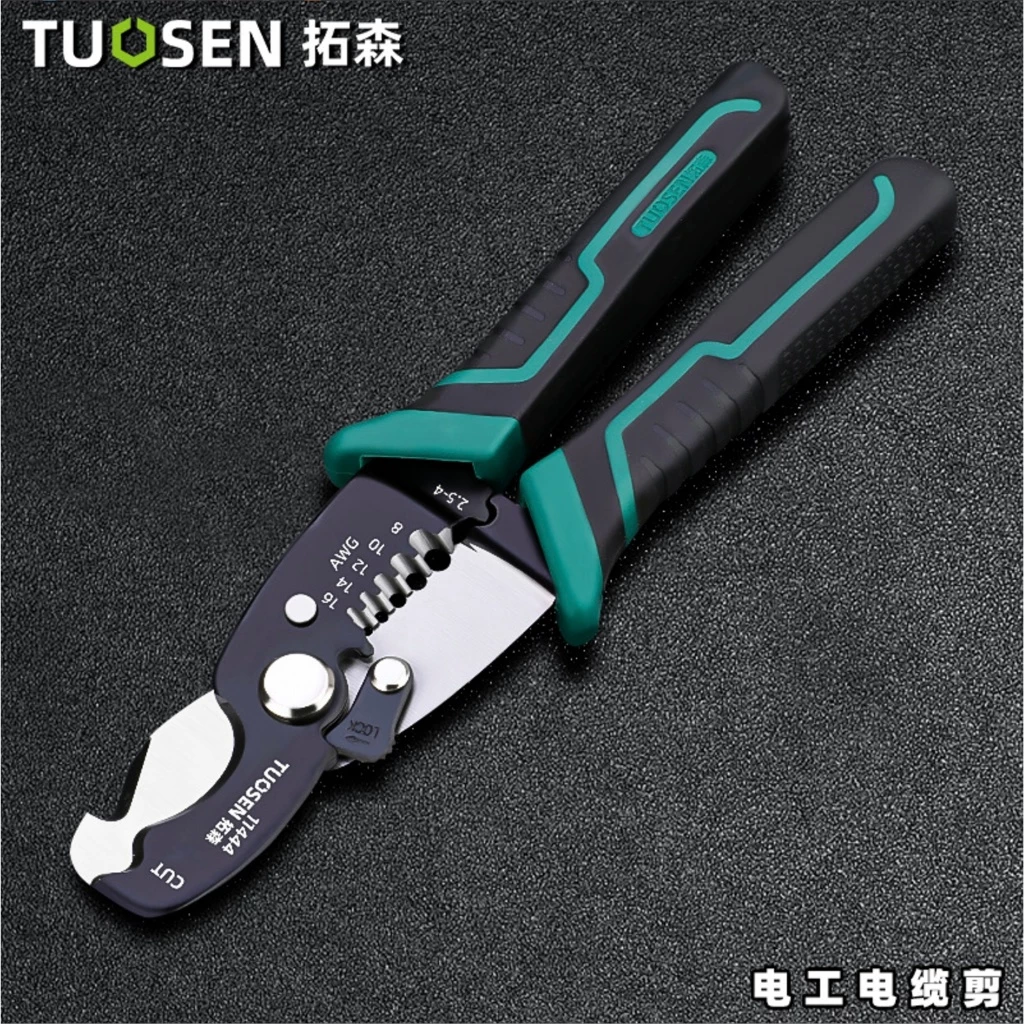 TUOSEN 2IN1 คีม ตัด ปอก สายเคเบิ้ล สายไฟ