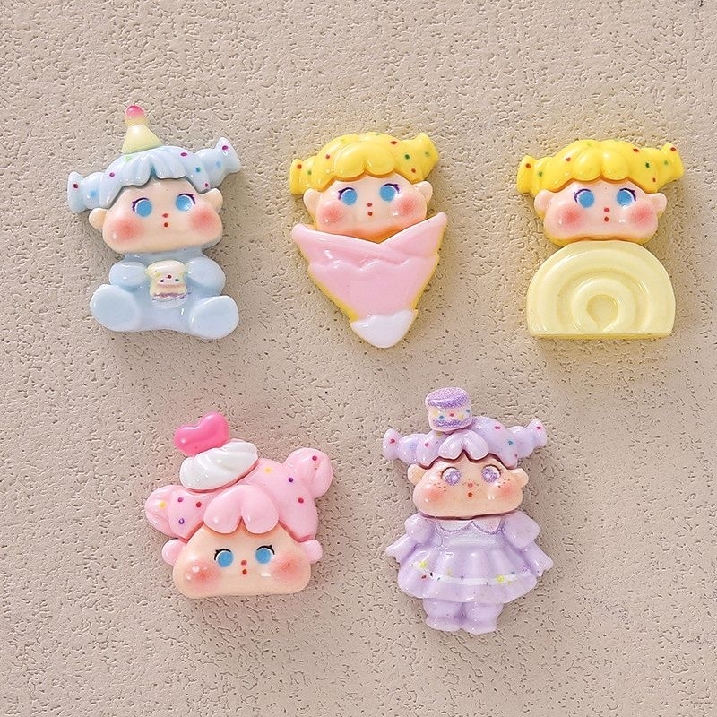 เรซิ่นdiy/จิบบิท น้องโคโค่ Qoqo แก้มอ้วน จำนวน 5 ชิ้น(สามารถเลือกเป็นเรซิ่นหรือจิบบิทได้)