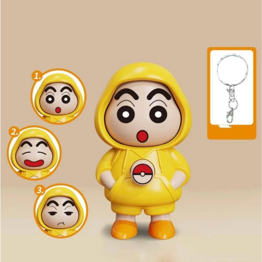 【จัดส่งจากกรุงเทพฯ】สีใหม่ หน้าใหม่ชินจังเปลี่ยนหน้า จี้การ์ตูนมาใหม่ พวงกุญแจตุ๊กตา ของเล่นการ์ตูน thumbnail 6