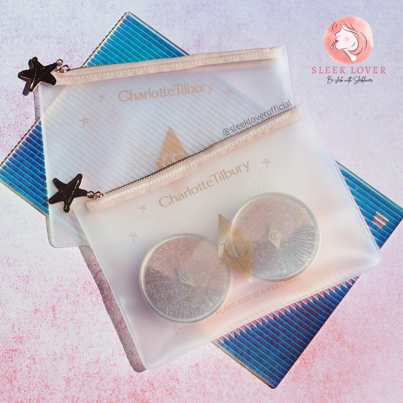 [เหลือ 142.- “เก็บโค้ดทักแชท”]  พร้อมส่ง&แท้  Charlotte tilbury zipper pouch bag – โปรปัง