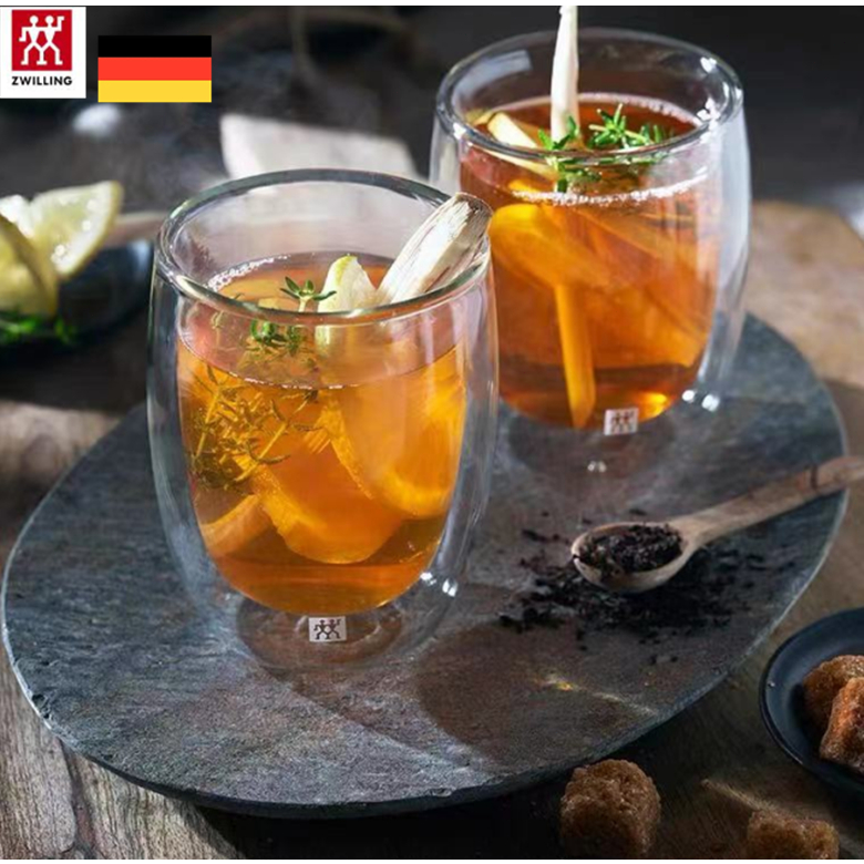 Germany Zwilling double latte cups coffee cups insulated cups 2 pieces (set of heat-resistant glass)