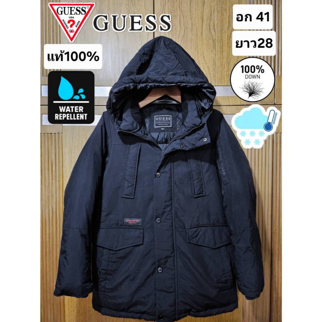 เสื้อกันหนาวขนเป็ด Parka แบรนด์ Guess มือ2ของแท้